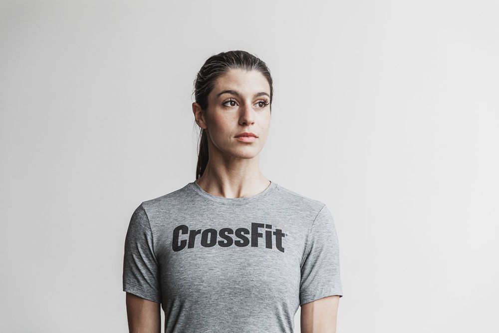 NOBULL Women's Crossfit® Tee - Heather Grey - Ireland (7018GYFHA)